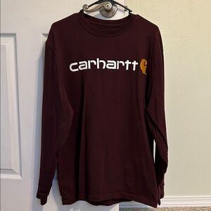 Carhartt Original Fit Burgundy Long Sleeve Tee